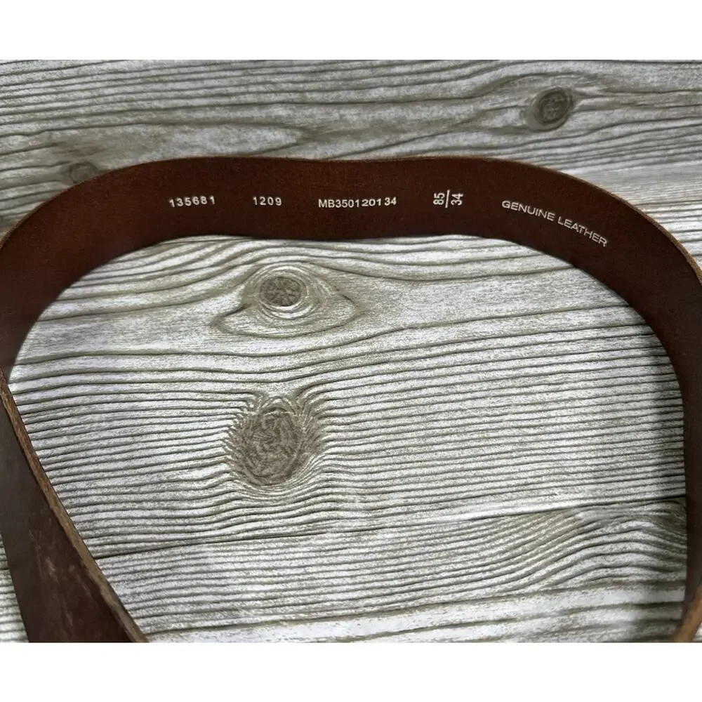 FOSSIL Men’s Brown Leather Belt Size US 34 1 1/2” Width